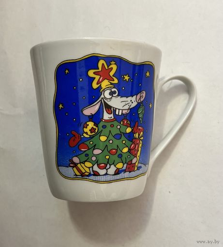 Кружка 300 мл  фарфоровая "НОВЫЙ ГОД"  ДФЗ