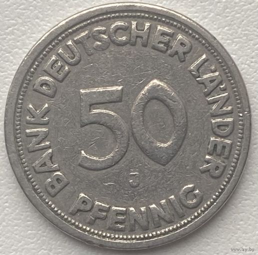 Германия 50 пфеннигов 1949 г. J