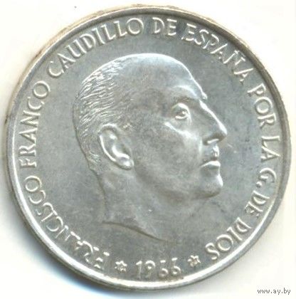 Испания. 100 песет 1966 г.