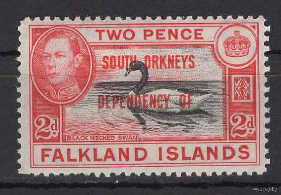 Фолкленды Южные Оркнейские острова 1944** 2d Лебедь Георг VI SG#D3