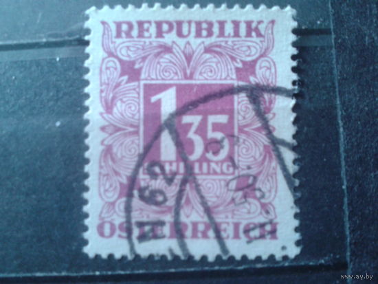 Австрия 1949 Доплатная марка 1,35 шилинга