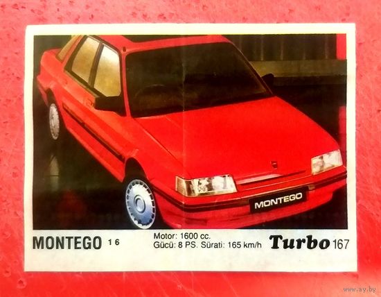 Вкладыш от жвачки Турбо * Turbo * номер 167 (1)