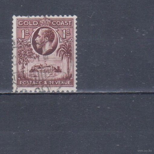 [329] Британские колонии. Голд Коаст 1928. Георг V. 1d. Гашеная марка.