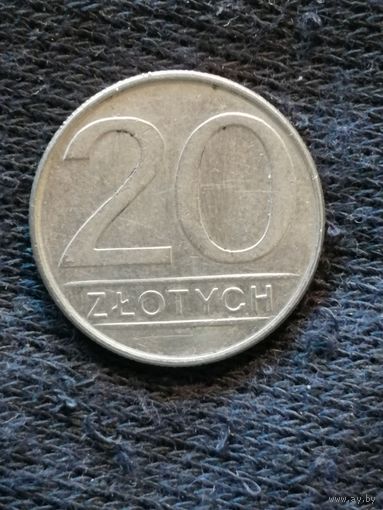 Польша 20 злотых, 1986 год, Y# 153.1