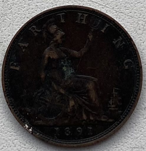 Великобритания 1 фартинг 1891 г.