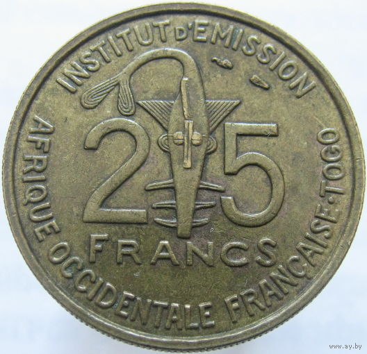 1к Фр. Западная Африка 25 франков 1957 ТОРГ уместен  В КАПСУЛЕ распродажа коллекции