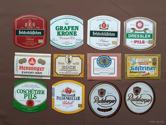 Немецкие пивные этикетки всего по рублю, цена за 1 шт., а-12-2 (3873)