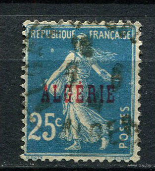 Французский Алжир - 1924/1925 - Надпечатка ALGERIE на 25С - [Mi.10] - 1 марка. Гашеная.  (Лот 64BK)