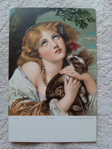 Старинная открытка. Грёз. Верность. Издательство Штенгель