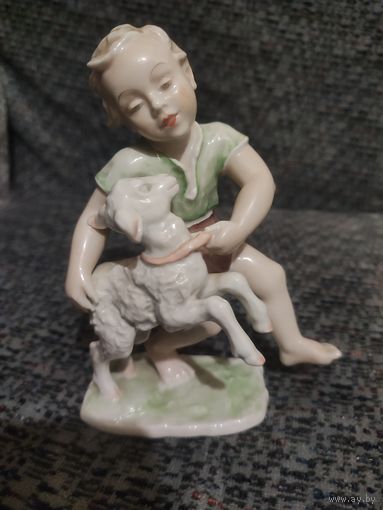 Статуэтка розенталь путти с барашком rosenthal германия