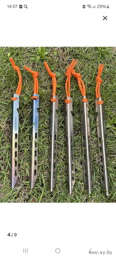 Титановые колышки для палатки набор 6шт