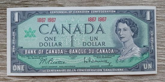 Werty71 Канада 1 доллар 1967 года 100 лет Конфедерации банкнота