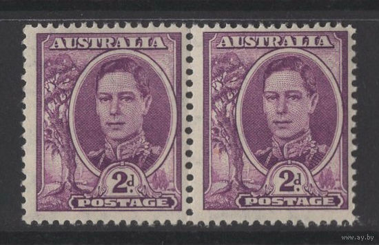 Австралия 1942 ** George VI, сцепка 2 марки (SG 205)