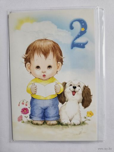 Литва серия открыток с днем рождения цифра 2