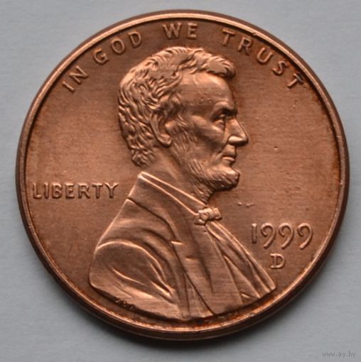 США, 1 цент 1999 г. D