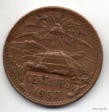 МЕКСИКАНСКИЕ СОЕДИНЁННЫЕ ШТАТЫ. 20 СЕНТАВО 1967.