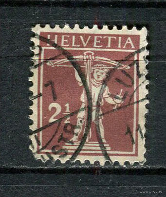 Швейцария - 1915/1940 - Сын Вильгельма Телля с арбалетом 2 1/2С - [Mi.136x] - 1 марка. Гашеная.  (Лот 70EC)-T5P6