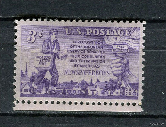 США - 1952 - Газетчики в Америке - [Mi. 634] - полная серия - 1 марка. MH.  (Лот 25ED)-T2P2
