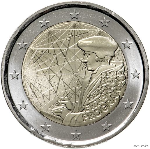 2 евро 2022 Италия 35 лет программы Erasmus UNC из ролла