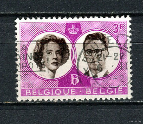 Бельгия - 1960 - Свадьба Бодуэна и Фабиолы 3Fr - [Mi.1229] - 1 марка. Гашеная.  (Лот 8Ge)-T2P4