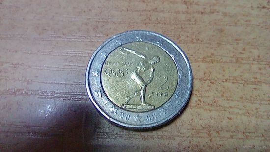2 евро 2004 года  Греция Летние Олимпийские игры 2004 в Афинах 1
