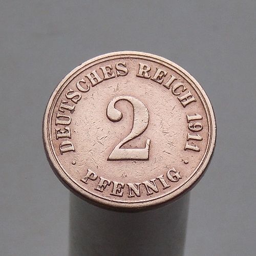 Германия 2 пфеннига 1911 А