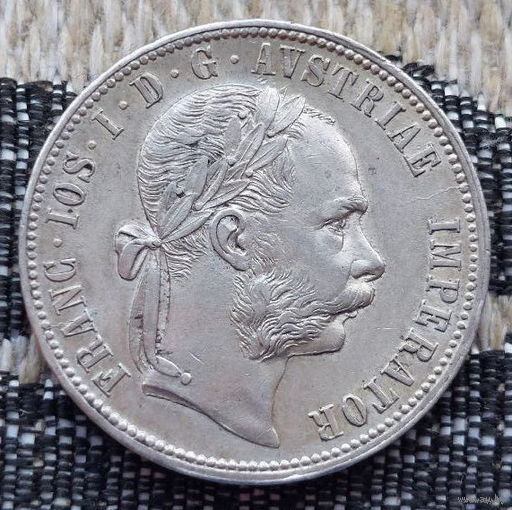 Австро-Венгрия 1 флорин 1877 года, UNC. Серебро! Сторгуй за свою цену, предложи обмен! Y150