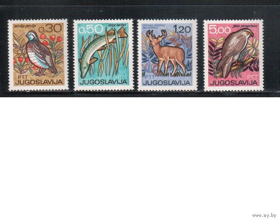 Югославия-1967,(Мих.1228-1231)  ** , Фауна (полная серия)