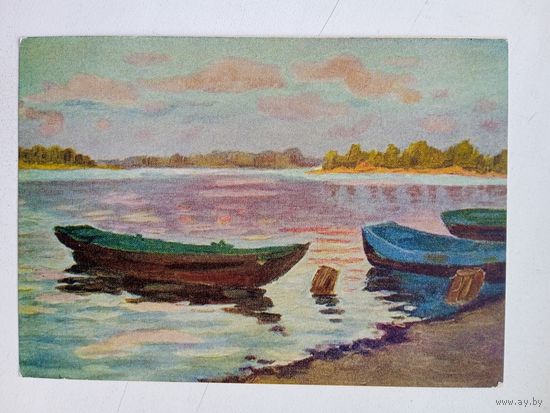 1957. Абрамов. Озеро Валдай. Перед закатом