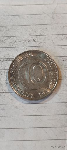 Словения 10 толар 2001
