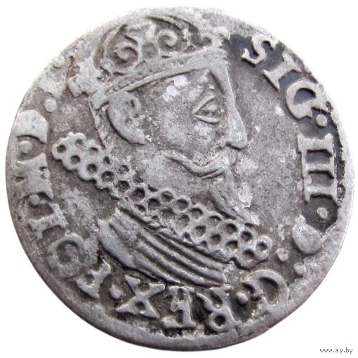 Речь Посполитая: Литва и Польша, трояк (м.д. Краков)/ 3 Grossus (Cracow) 1623 г., состояние VF, Жигимонт III