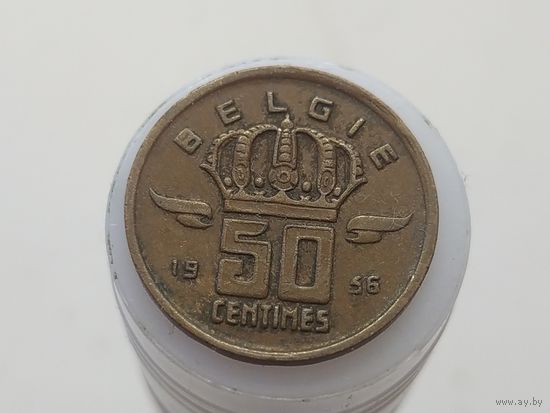 50 сентимов Бельгия 1956 год  лот 7