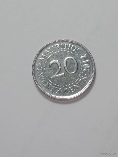 Маврикий 20 центов  2012 года .