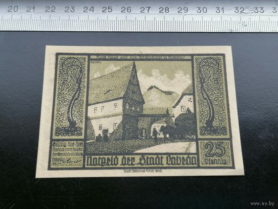 Германия-нотгельд 25 Пфеннигов 1921 Lobeda