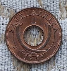 Британская Восточная Африка 1 цент 1959 год, UNC. Корона. Предложи свою цену или обмен!