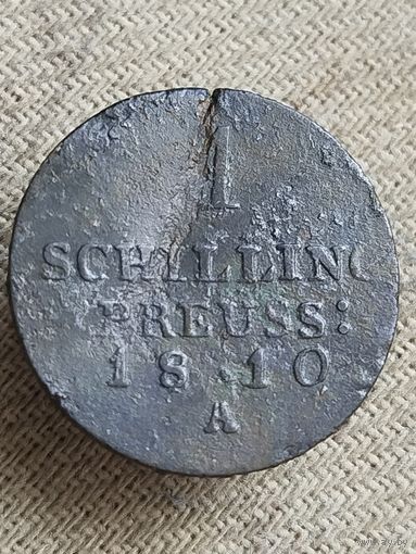 Распродажа - 1 шиллинг 1810г.,Пруссия,Фридрих Вильгельм 3