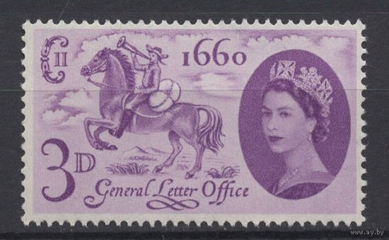 Великобритания /GB 1960** 3d Королева Елизавета II Всадник горнист SG#619