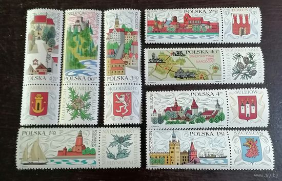 Польша 1969 города гербы