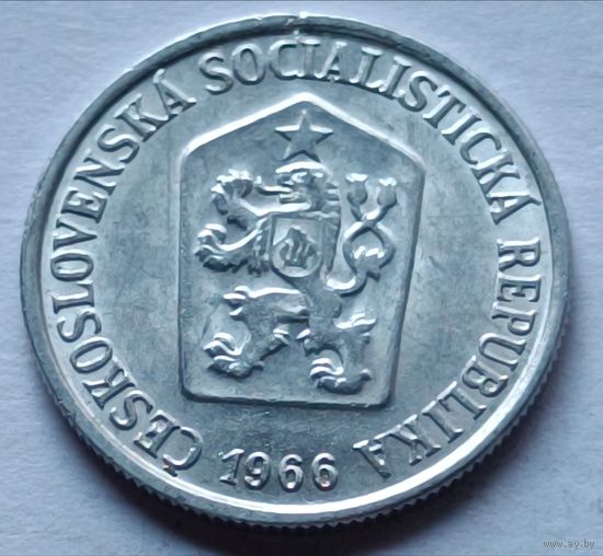 Чехия. 10 геллеров 1966 года.