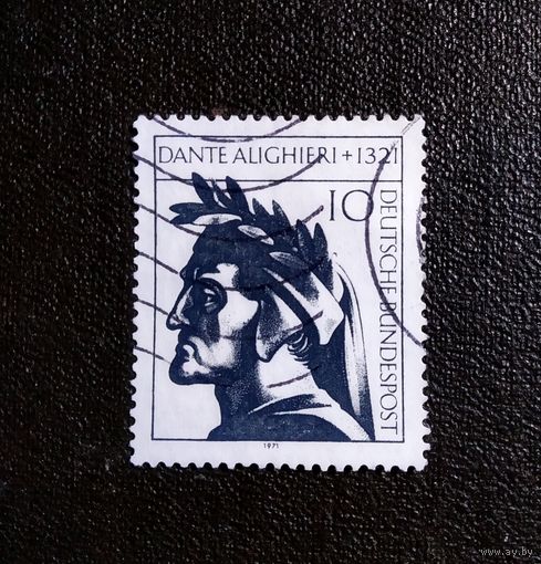 Марка Германия 1971 год Данте Алигьери