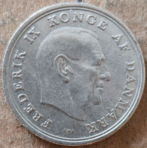 Дания 1 крона 1967 г., KM# 851