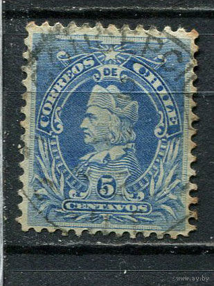 Чили - 1901/1902 - Христофор Колумб 5С - [Mi.53] - 1 марка. Гашеная.  (Лот 62GR)-T41P35