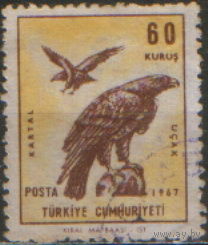 Марка из серии 1967г. Турция "Хищные птицы. Золотой орел"