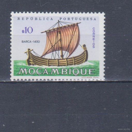 [1346] Португальский Мозамбик 1963. Корабли.Парусники.10 с. MNH