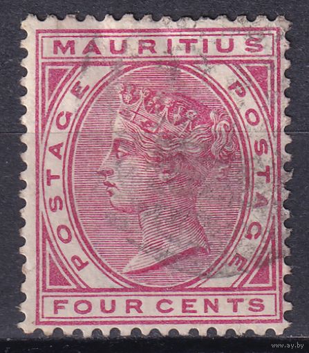 11.BrKM. Великобритания. Колонии. Маврикий. Виктория. Стандарт. 4C. 1885 г. Mi.#68.