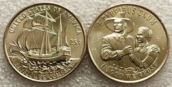 США квотер 2026 г. "250 лет независимости - Мэйфлауэрское соглашение"