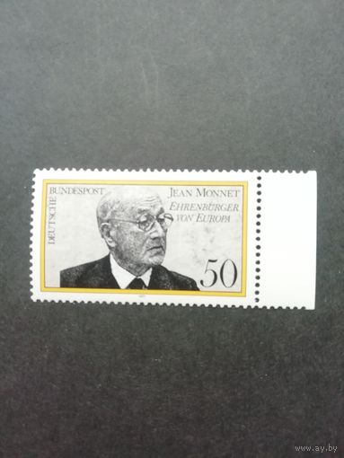 ФРГ 1977 Марка "Жан Монне, французский сторонник объединения Европы. Почетный гражданин Европы" (чистая**) Mi.926 каталог 0.80 евро