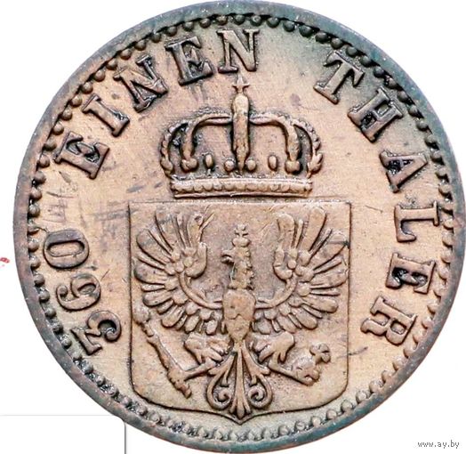 РАСПРОДАЖА!!! - ГЕРМАНИЯ ПРУССИЯ 1 пфенниг 1867 год