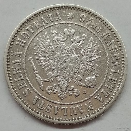 Финляндия 1 марка серебро 1892г L
