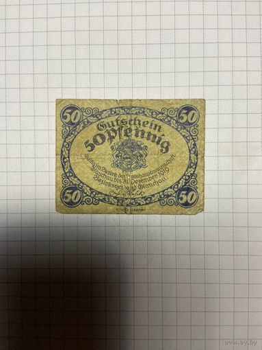 Нотгельд 50 пфеннигов (Германия Веймарская республика). -2612
